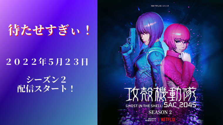 攻殻機動隊 Sac 45ついにシーズン２が配信決定 ネットフリックス大好き院長の感想ブログ